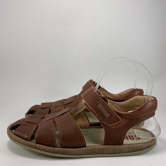 Camper Bicho Sandals Womens 38 / 7.5 Brown Leather Fisherman Comfort Slingback - Picture 3 of 9